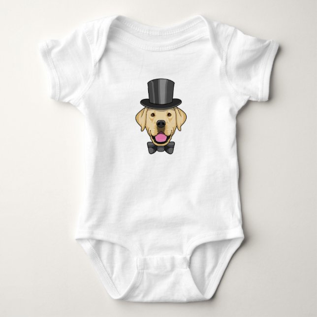 Body Para Bebé Perro como novio con corbata de lazo (Anverso)