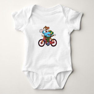 Body Para Bebé Perro con bicicleta