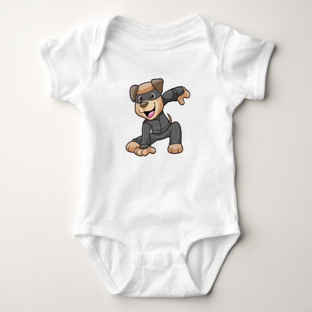 Body Para Bebé Perro con traje Ninja (Anverso)