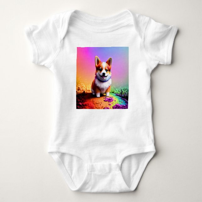 Body Para Bebé Perro Corgi De Cachorro Cúpido-36475 (Anverso)