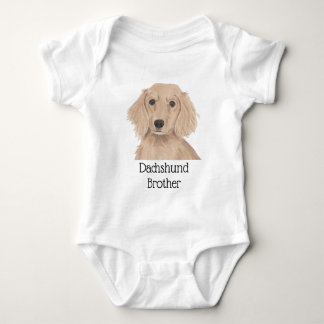 Body Para Bebé Perro Dachshund Rojo Inglés Personalizado