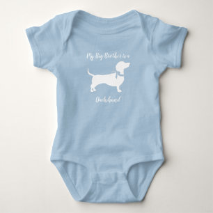 Body Para Bebé Perro Dachshund Weiner Perro Baby Shower Azul fran
