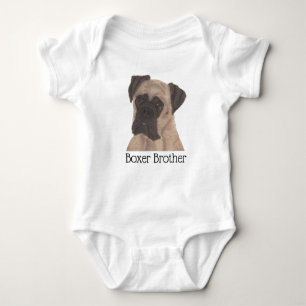 Body Para Bebé Perro de Boxer Masked Fawn, personalizable