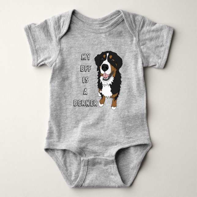 Body Para Bebé Perro de montaña de Bernese  (Anverso)