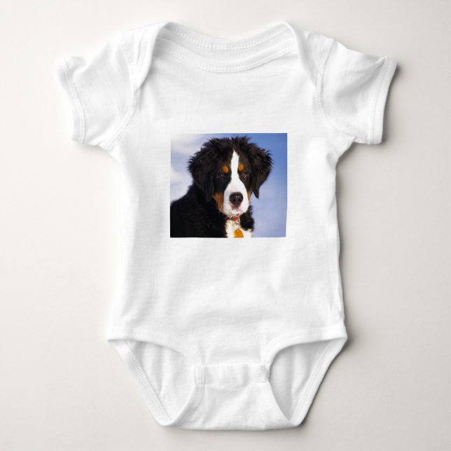 Body Para Bebé Perro de montaña de Cute Bernese (Anverso)