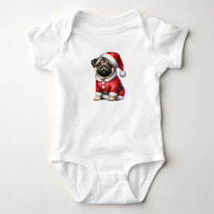 Body Para Bebé Perro de Santa Luminoso