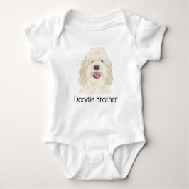 Body Para Bebé Perro dorado crema blanca personalizada