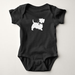 Body Para Bebé Perro escocés Baby Shower cachorro escocés gris 