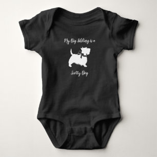 Body Para Bebé Perro escocés Baby Shower cachorro escocés gris 
