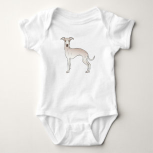 Body Para Bebé Perro galgo italiano crema perro de dibujos animad