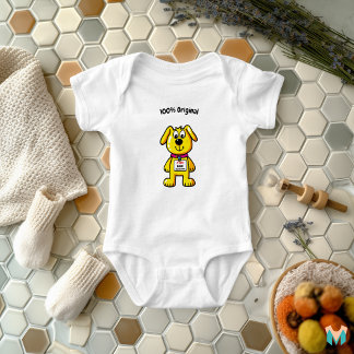Body Para Bebé Perro Genial Personalizado con Nombre y Etiqueta d