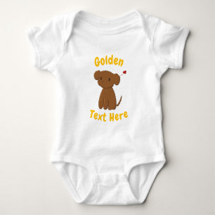 Body Para Bebé Perro Golden Doodle Personalizado