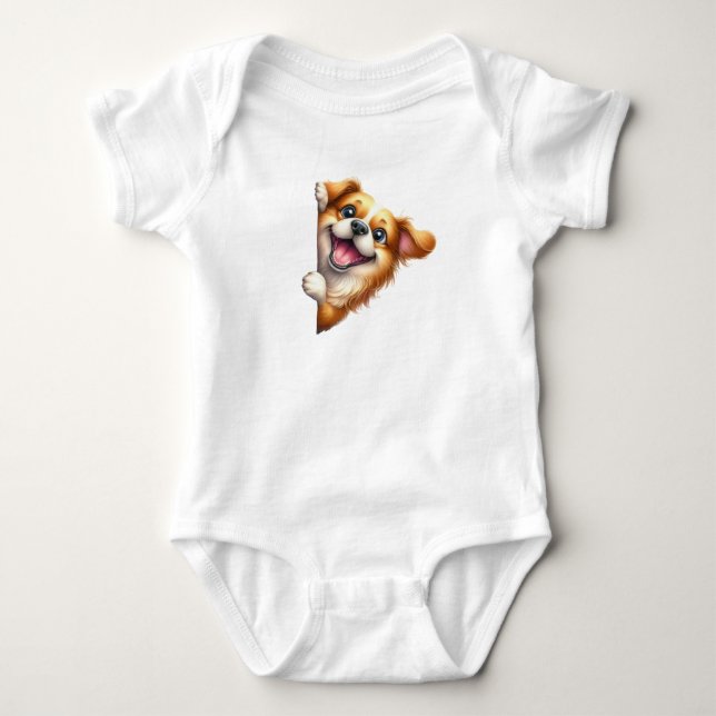 Body Para Bebé Perro guapo (Anverso)