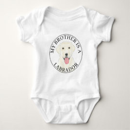 Body Para Bebé Perro Labrador Blanco