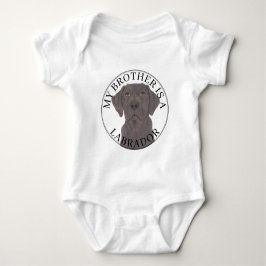 Body Para Bebé Perro Labrador Chocolate