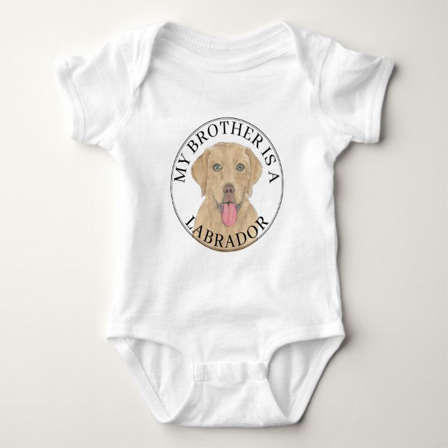 Body Para Bebé Perro Labrador Dudley (Anverso)