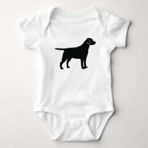 Body Para Bebé Perro Labrador Negro