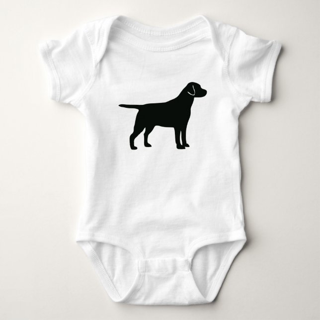 Body Para Bebé Perro Labrador Negro (Anverso)