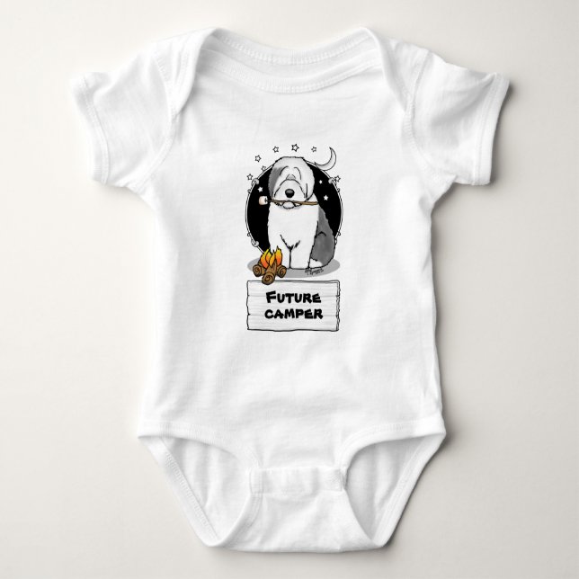 Body Para Bebé Perro lindo Camper Camper Camper Vecino Inglés Gri (Anverso)