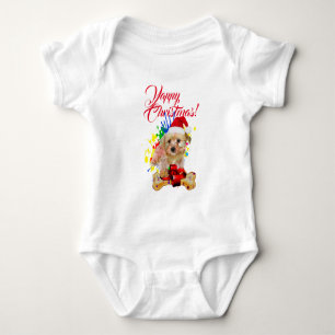 Body Para Bebé Perro Morkie Lindo Personalizable Navidad Yappy