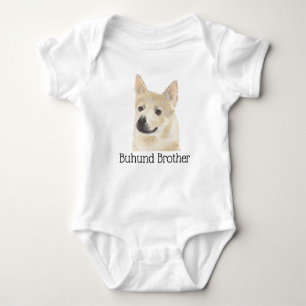 Body Para Bebé Perro Norwegian Buhund personalizable