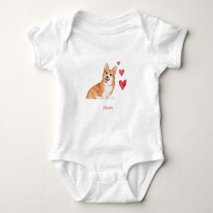 Body Para Bebé Perro personalizado de Pembroke Welsh Corgi