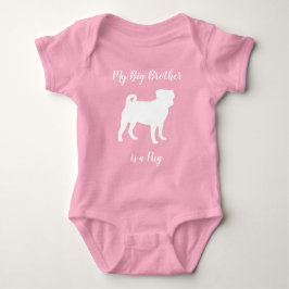 Body Para Bebé Perro Pug Baby Shower Chica de cachorro rosa