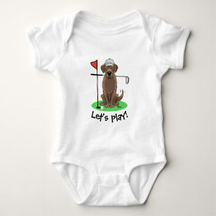Body Para Bebé Perro recuperador de chocolate de golf - Cute