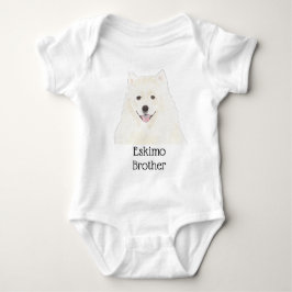 Body Para Bebé Perro Samoyedo esquimal americano personalizable