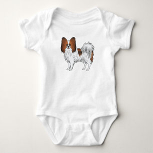 Body Para Bebé Perro Spaniel Juguete Feliz Papillon Sable Rojo
