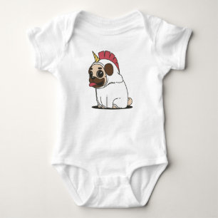 Body Para Bebé perro unicornio pug animal cachorro