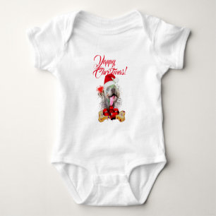 Body Para Bebé Perro Weimaraner Lindo Personalizable Navidad Yapp
