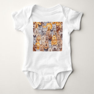 Body Para Bebé Perros acuarelas: diversión sin foco