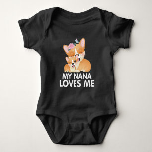 Body Para Bebé Perros Corgi Lindos - Mi Nana Me Ama