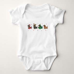 Body Para Bebé Perros salchicha de Navidad Cute Fiesta Perro salc