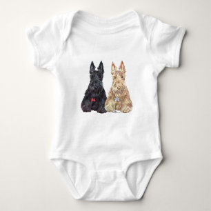 Body Para Bebé Perros Scottie Trigo y Negro