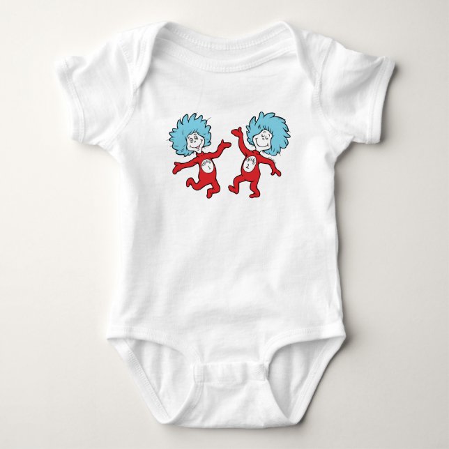 Body Para Bebé Personaje Thing 1 y Thing 2 de Dr. Seuss (Anverso)