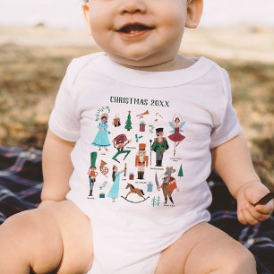 Body Para Bebé Personajes del ballet El Cascanueces navidad