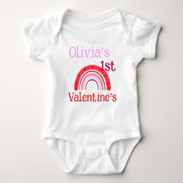 Body Para Bebé Personal Mi Primer San Valentín Bebe Arcoíris Niño