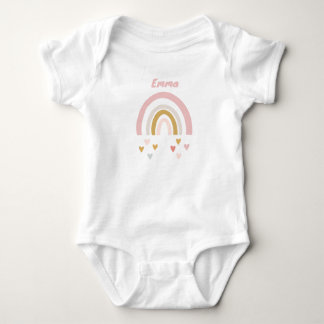 Body Para Bebé Personalisierter Babybody mit Name und Regenbogen