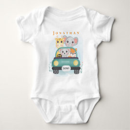 Body Para Bebé Personaliza Animales de Safari Adorables en un Via