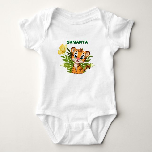 Body Para Bebé Personaliza Bodysuit de Little Tiger Butterfly Bab (Anverso)