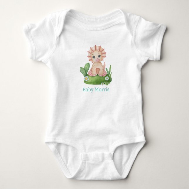 Body Para Bebé ¡Personaliza el estilo de tu pequeño Dino! (Anverso)