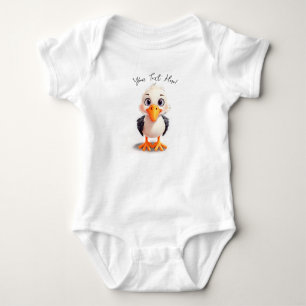 Body Para Bebé Personaliza el nombre de la cigüeña de bebé