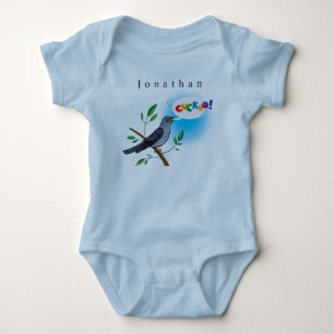 Body Para Bebé Personaliza el pájaro cucú en un niño de sucursal