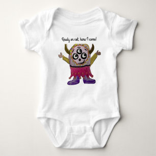 Body Para Bebé Personaliza la camiseta feliz de un pequeño monstr