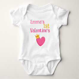 Body Para Bebé Personaliza MI PRIMER SAN VALENTÍN Corazón Bebé Ni