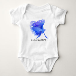 Body Para Bebé Personalizable azul grande de los pescados de