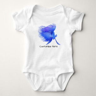Body Para Bebé Personalizable azul grande de los pescados de