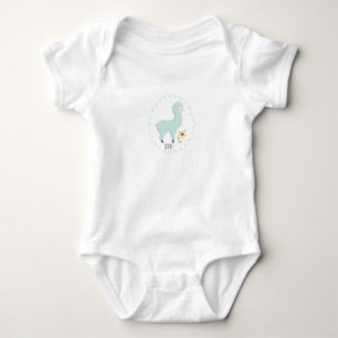 Body Para Bebé Personalizable Azul Pequeño Llama Bodysuit